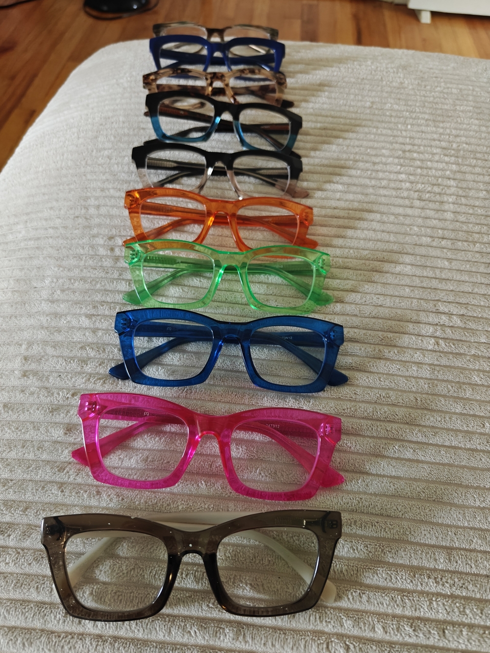 Transparent Colorway Fashion Glasses - Pink, Blue, Green, Orange, Clear Options